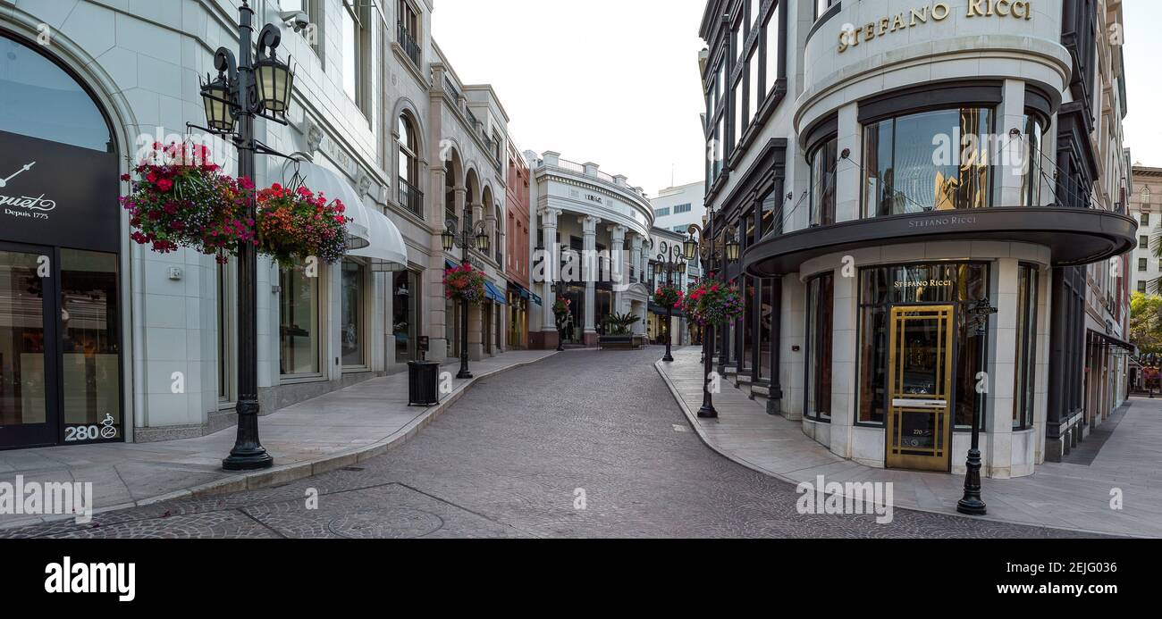 Louis Vuitton Geschäft in der Stadt, Rodeo Drive, Wilshire Boulevard, Beverly Hills Business Triangle, Beverly Hills, Los Angeles County, Kalifornien, USA Stockfoto