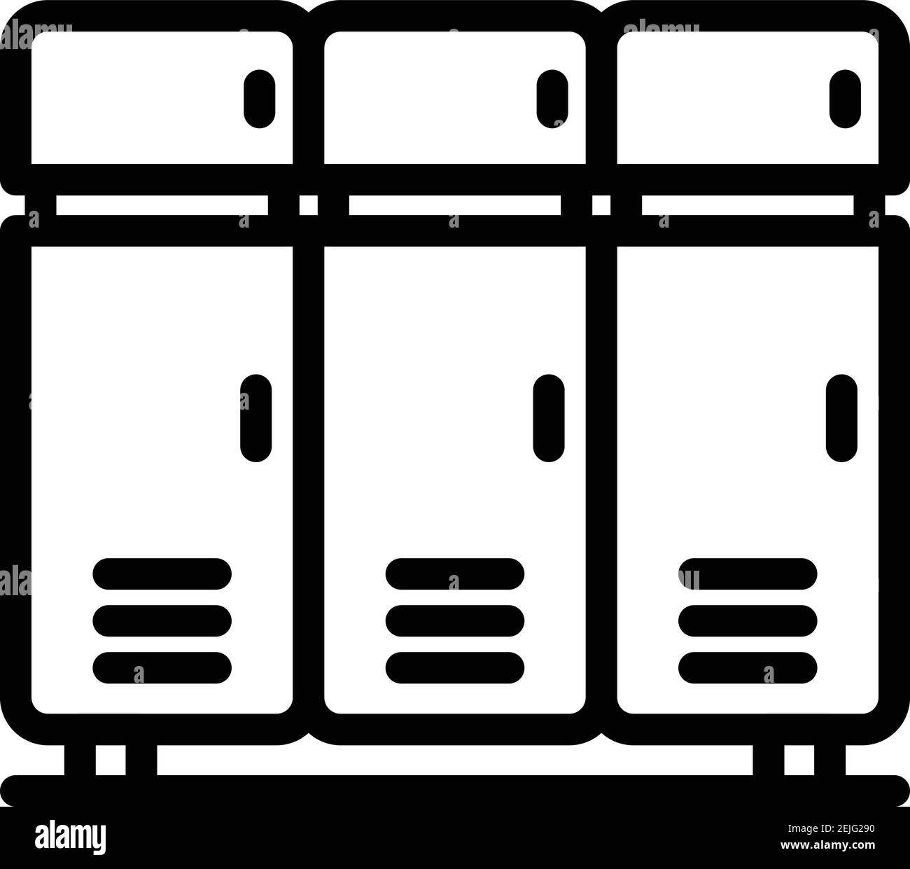 Poolfach-Symbol. Umriss Pool locker Vektor-Symbol für Web-Design isoliert auf weißem Hintergrund Stock Vektor