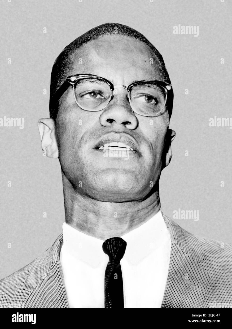 Malcolm X. Porträt des muslimischen Menschenrechtsaktivisten Malcolm X ( B. Malcolm Little, 1925-1965), 1964 Stockfoto