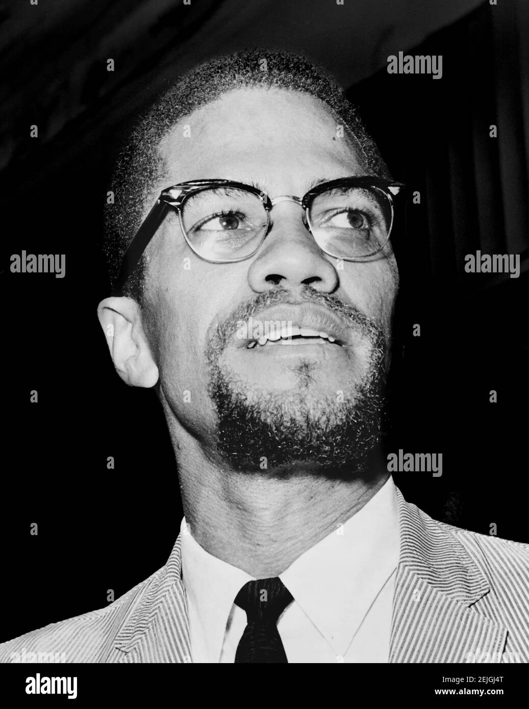 Malcolm X, Hochformat,1964 Stockfoto