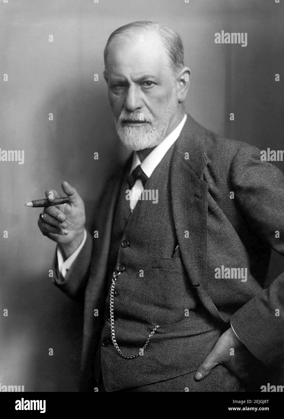 Sigmund Freud. Porträt des österreichischen Psychoanalytikers Sigismund Schlomo Freud (1856-1939) von Max Halberstadt, 1921 Stockfoto