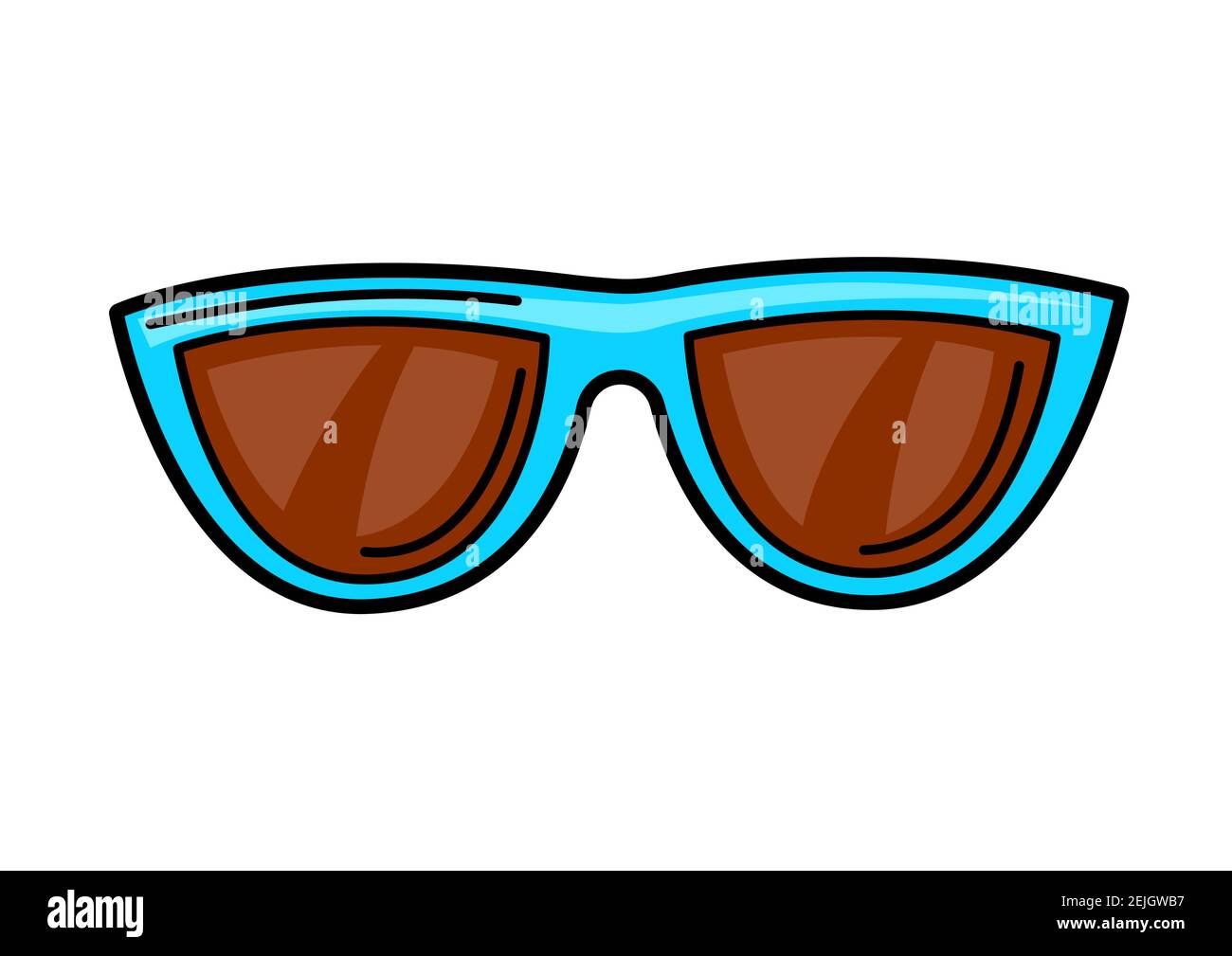 Abbildung: Sonnenbrille im Zeichentrickfilm. Stock Vektor
