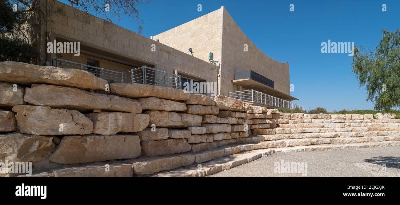 Bildungsgebäude, College Midreshet Sde Boker, Ben Gurion Grab, Sde Boker, Negev, Israel Stockfoto