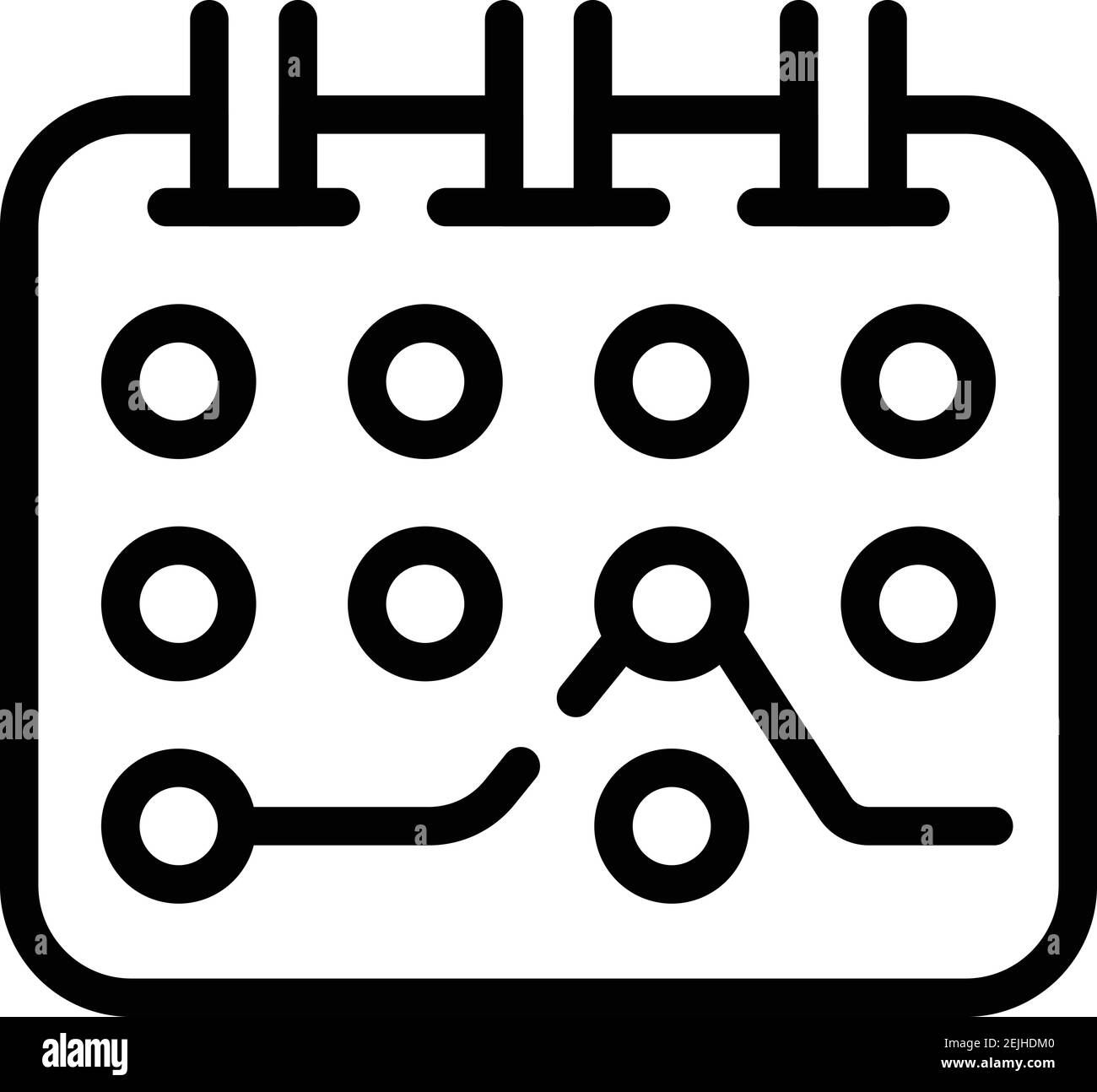 Symbol für flexibles Programm. Umriss flexibles Programm Vektor-Symbol für Web-Design isoliert auf weißem Hintergrund Stock Vektor