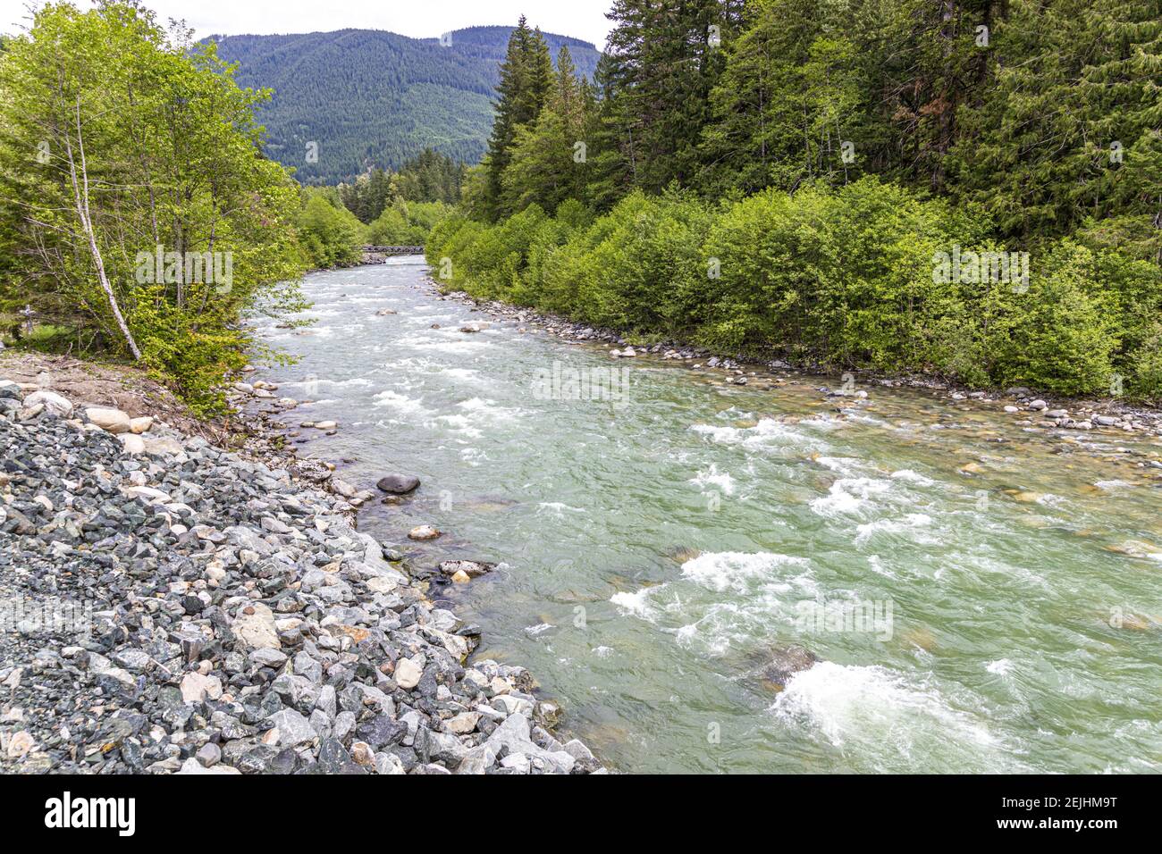 Der Coquihalla River NE of Hope, British Columbia, Kanada Stockfoto