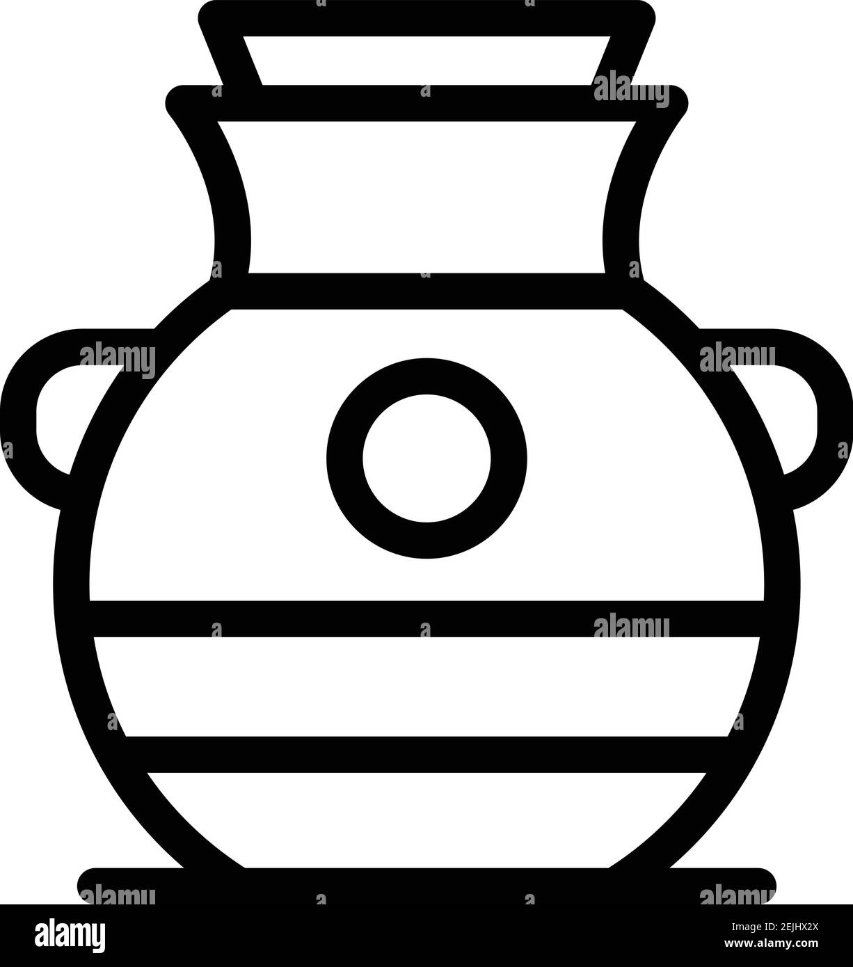 Ägyptische Amphora-Ikone. Skizzieren ägyptischen Amphora Vektor-Symbol für Web-Design isoliert auf weißem Hintergrund Stock Vektor