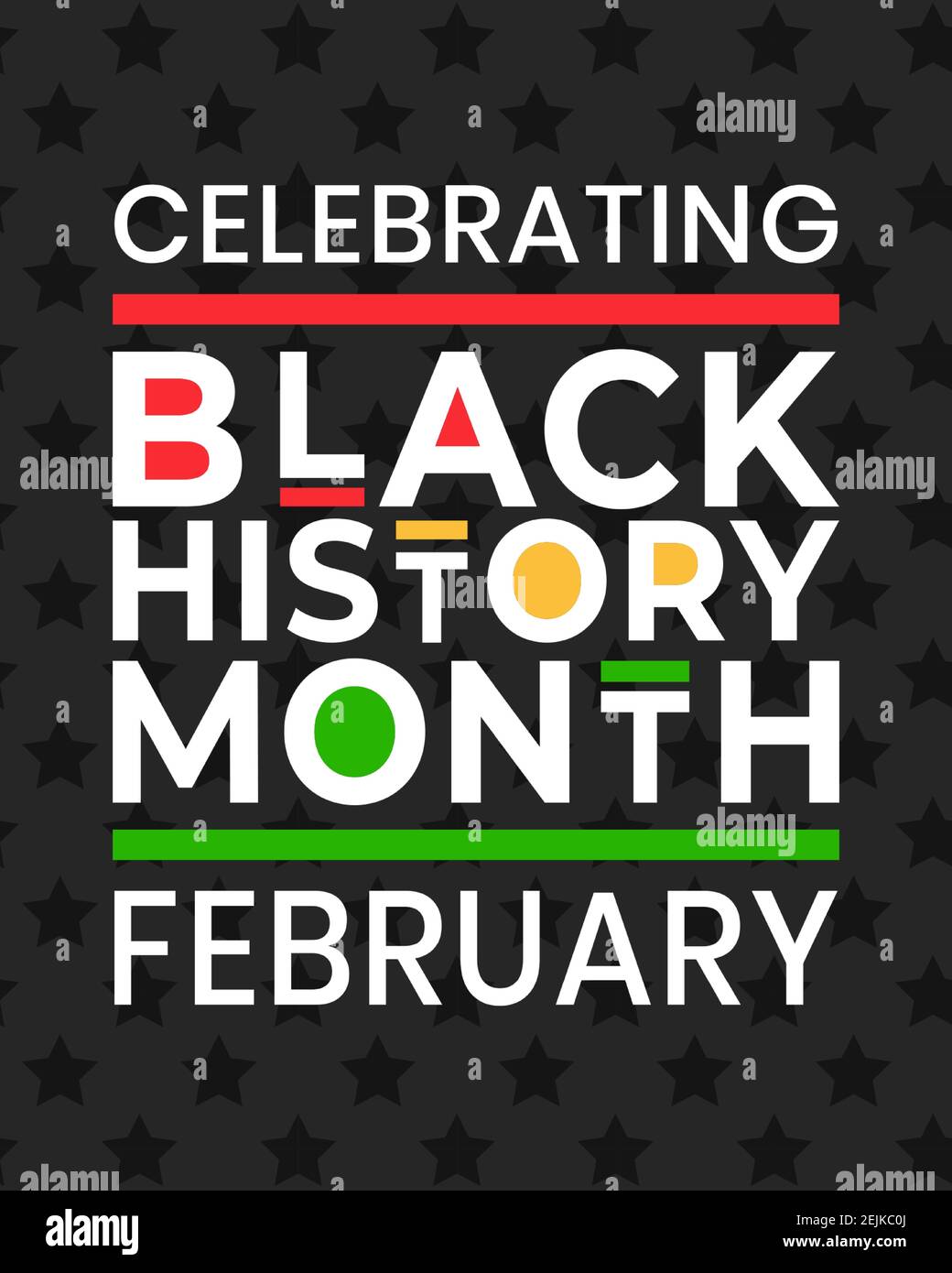 Banner zum Black History Month Februar. Vektor-Illustration von Design-Vorlage für nationale Feiertag Poster oder Karte. Jährliche Feier in Stock Vektor
