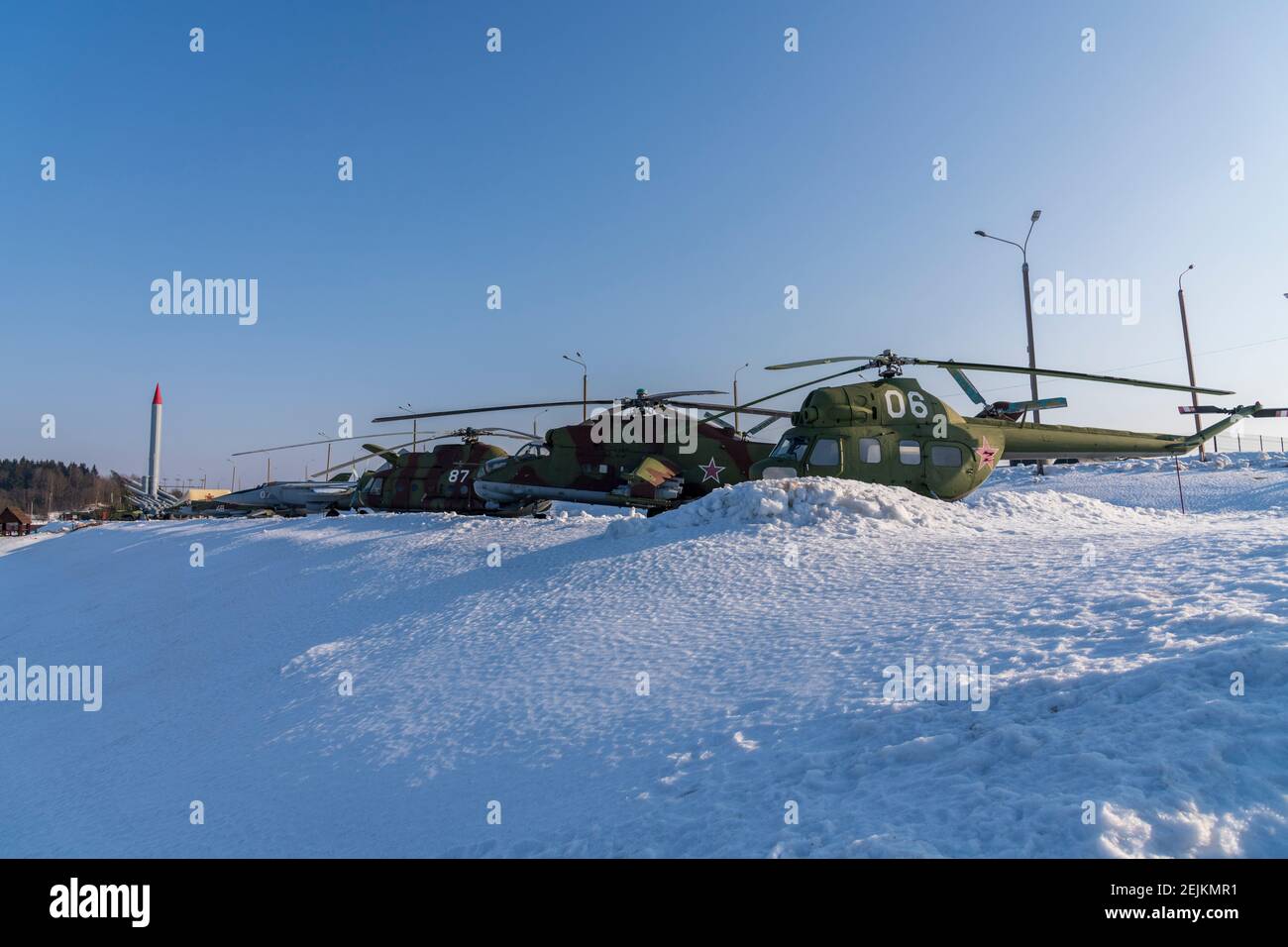 Militärfahrzeuge, Historischer Kulturkomplex, Minsk, Weißrussland Stockfoto