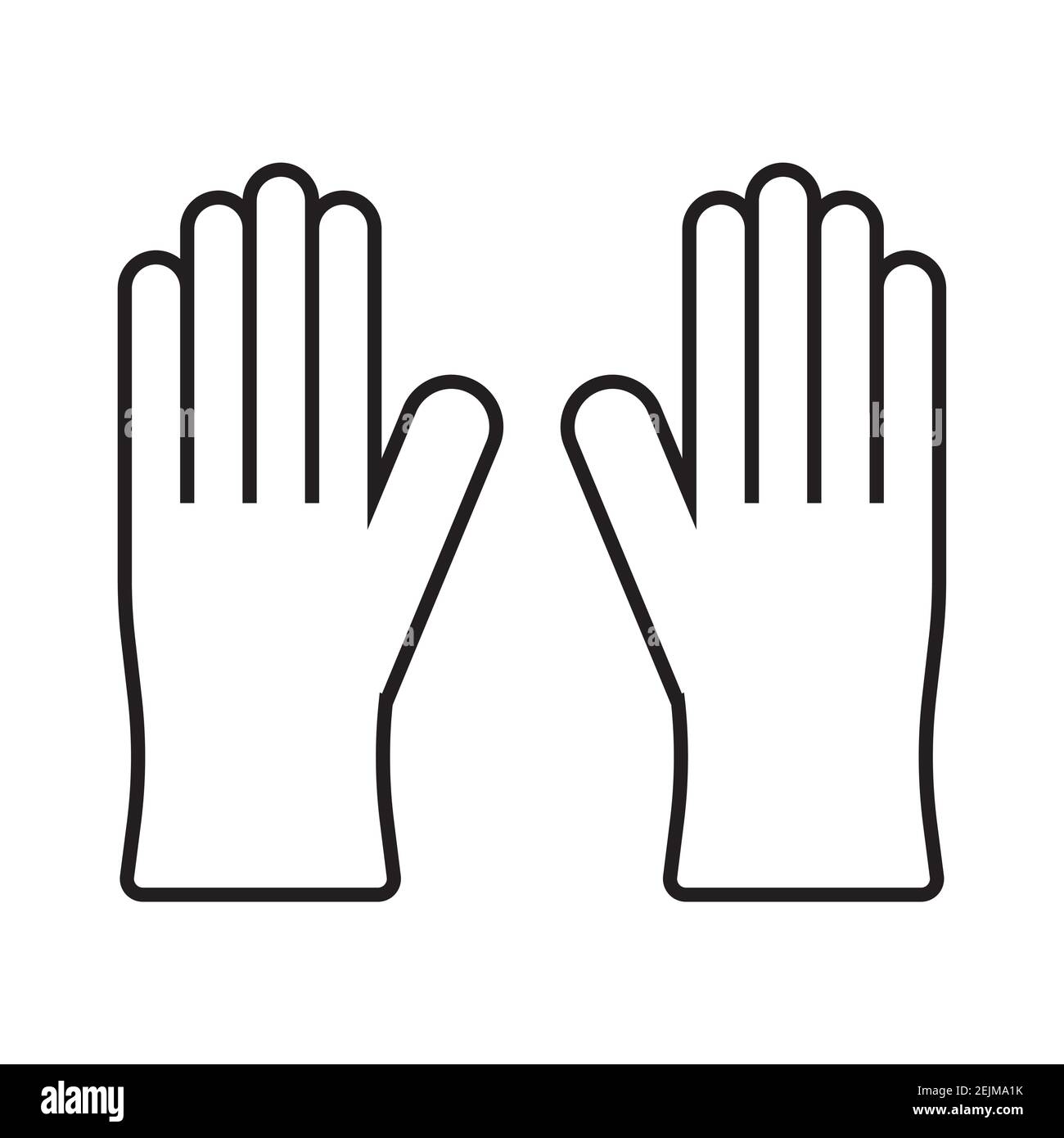 Medizinische Nitril Handschuhe einfache Medizin-Symbol in trendigen Linie Stil isoliert auf weißem Hintergrund für Web-Anwendungen und mobile Konzepte. Vektor illustrr Stock Vektor