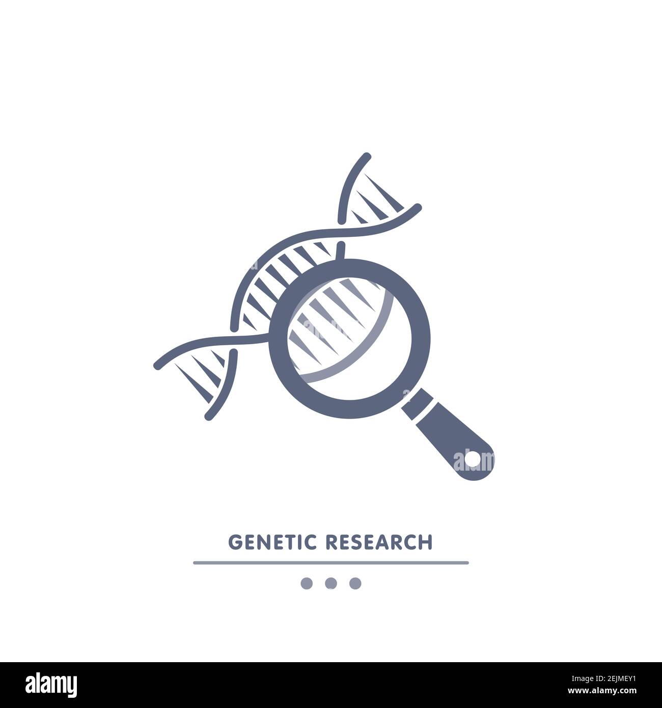 DNA, genetische Forschung. DNA-Kette in Lupe Zeichen. Gentechnik, Klonen, Vaterschaftstest, DNA-Analyse. vektor-Illustration Stock Vektor DNA, genetische Forschung. DNA-Kette in Lupe Zeichen. Gentechnik, Klonen, Vaterschaftstest, DNA-Analyse. vektor-Illustration Stock Vektor