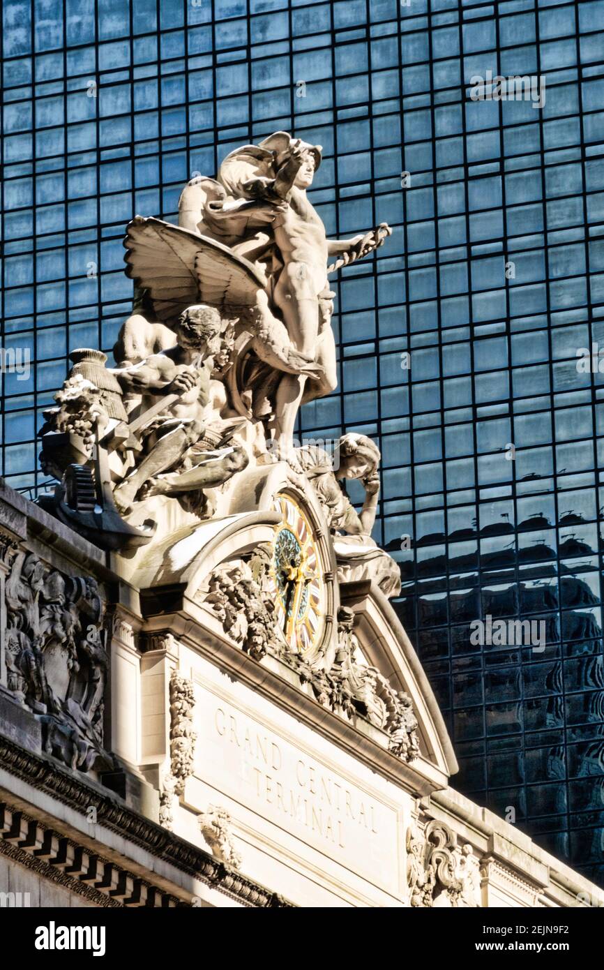 Fassade des legendären Grand Central Terminal, NYC, USA Stockfoto