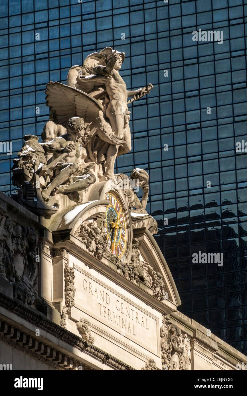 Fassade des legendären Grand Central Terminal, NYC, USA Stockfoto