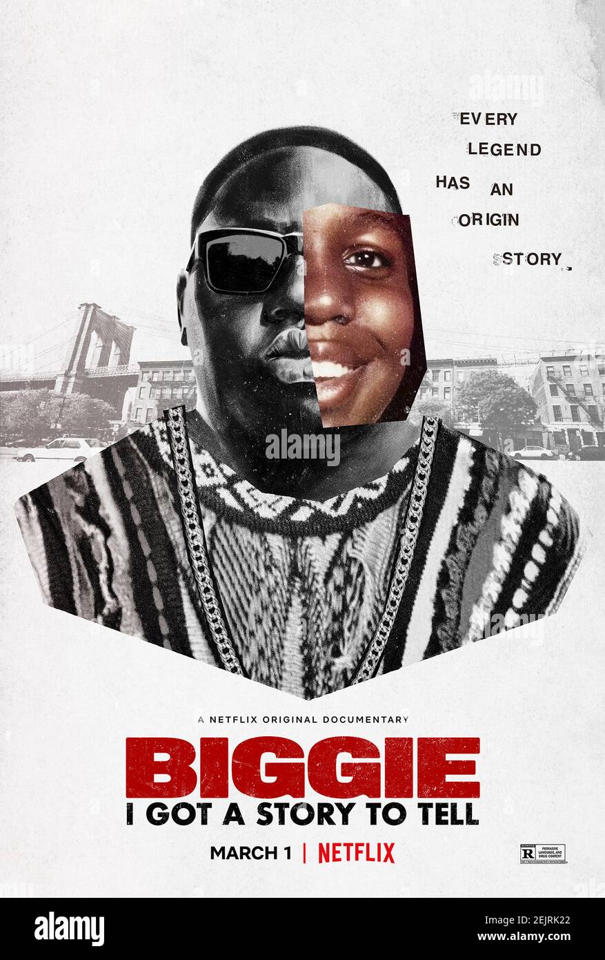 Biggie: I Got A Story to Tell (2021) Regie Emmett Malloy mit Sean 'Diddy' Combs, Faith Evans, Lil' Cease und dem berüchtigten B.I.G.. Dokumentarische Biopic über Gangsta Rapper Christopher Wallace, besser bekannt als Biggie Smalls oder der berüchtigte B.I.G.. Stockfoto