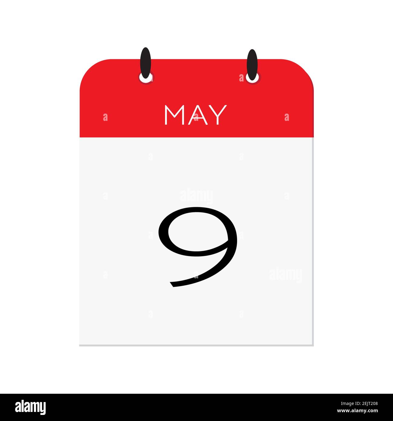 Kalender 9 kann Muttertag Symbol flache Vektor. Stockfoto