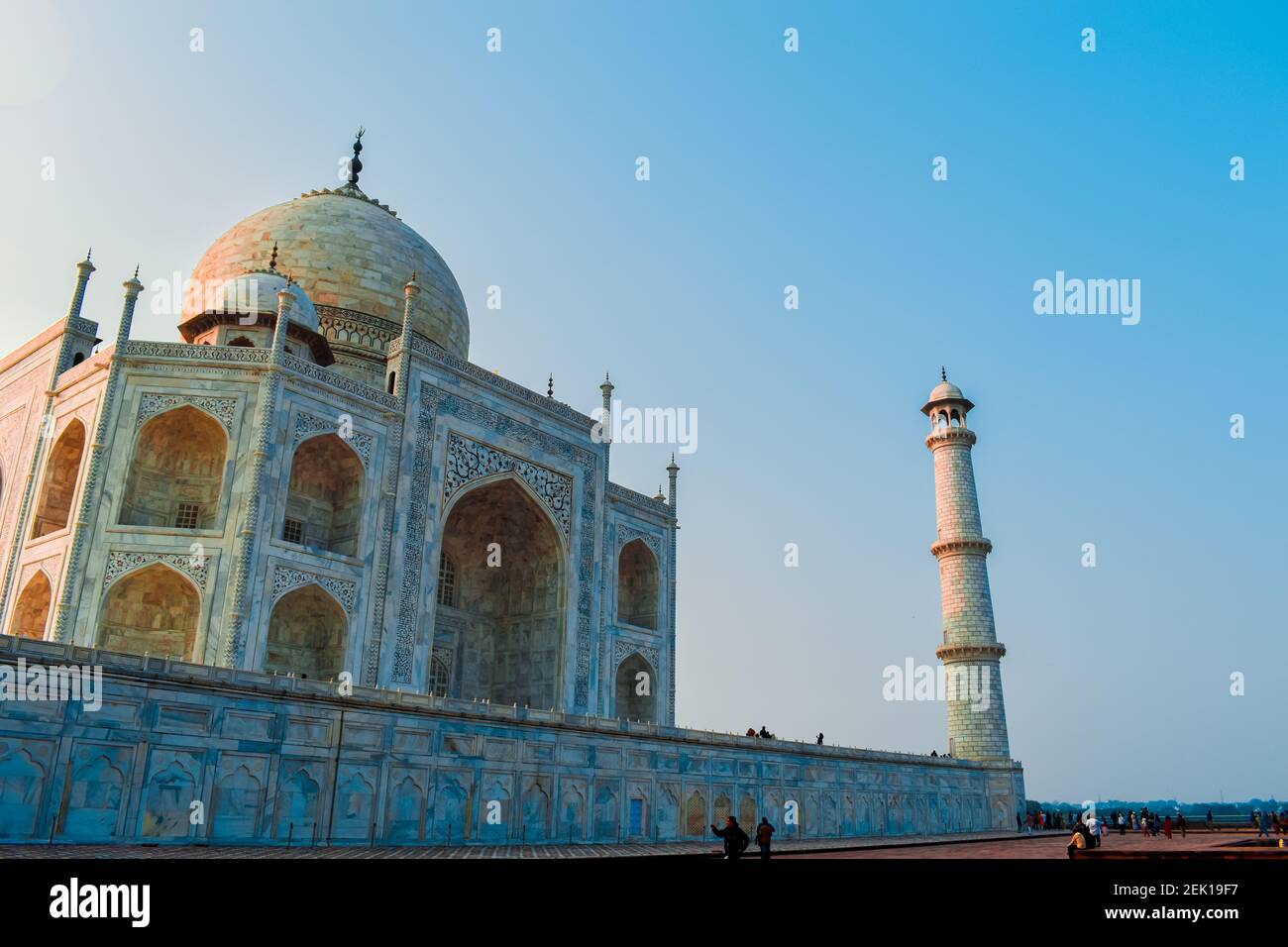 Taj Mahal, eines der sieben Weltwunder. Ein UNESCO-Weltkulturerbe Stockfoto