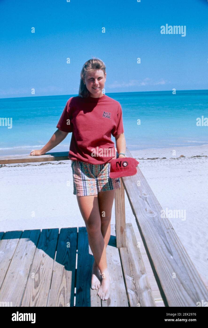 Deutsche Tennisspielerin Anke Huber, 1995 Stockfoto