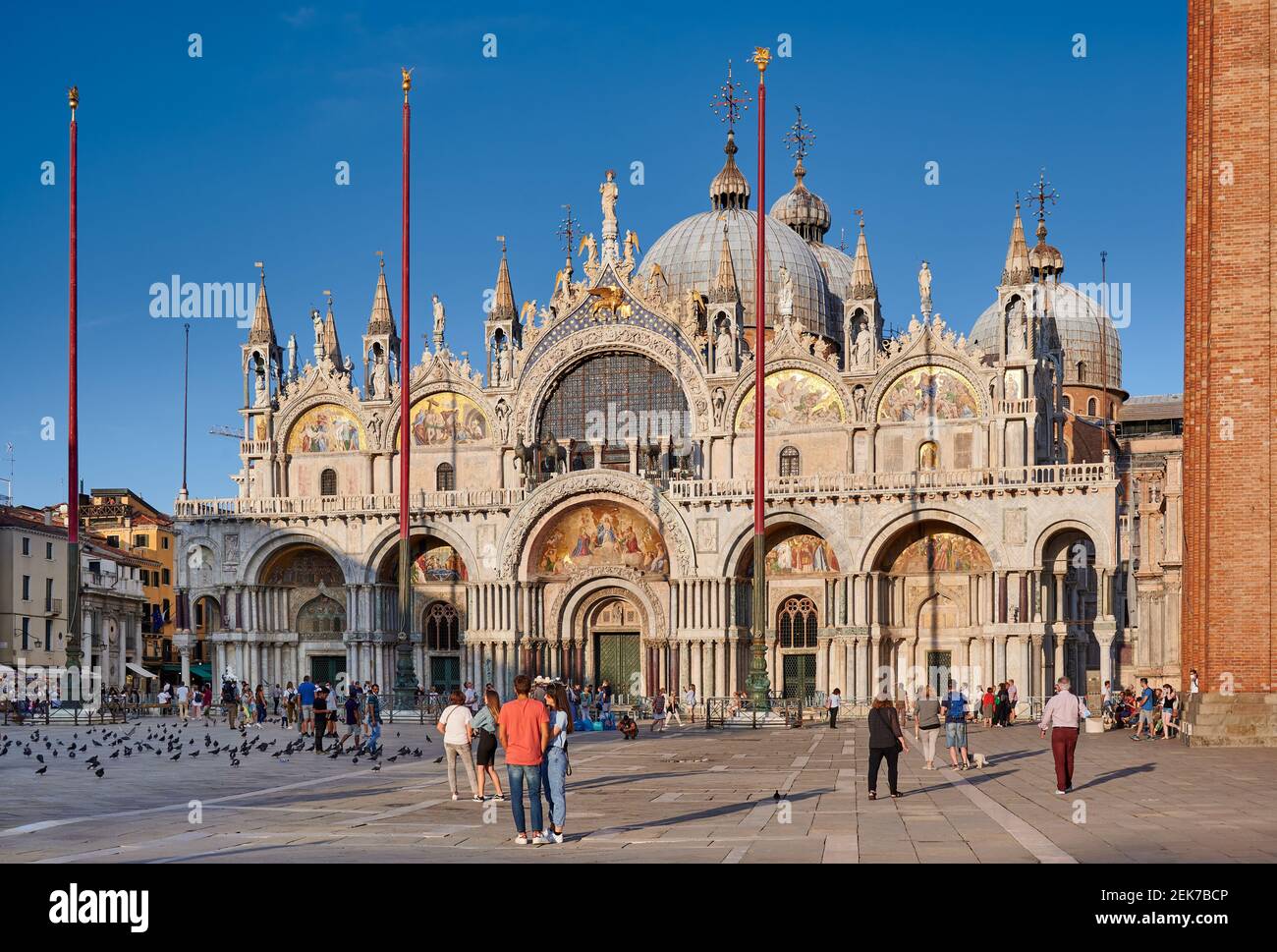 Berühmter Markusdom oder Basilica di San Marco, Venedig, Venetien, Italien Stockfoto