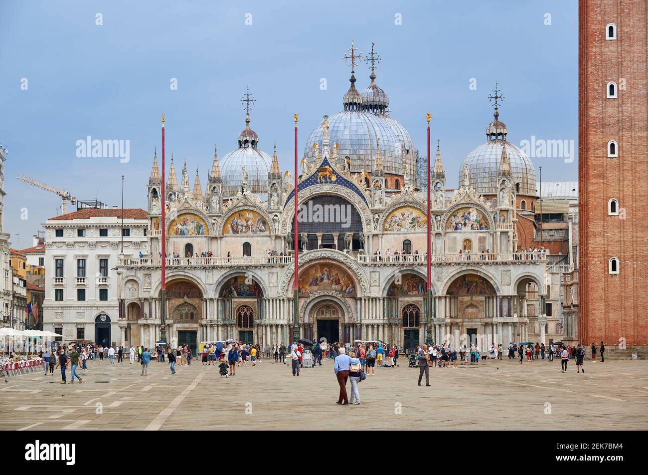 Berühmter Markusdom oder Basilica di San Marco, Venedig, Venetien, Italien Stockfoto