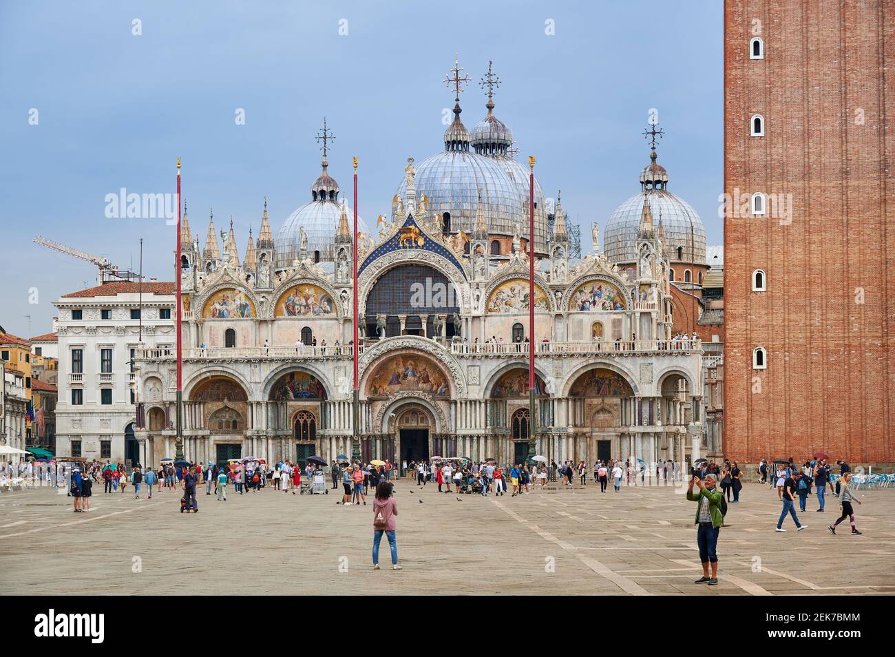 Berühmter Markusdom oder Basilica di San Marco, Venedig, Venetien, Italien Stockfoto