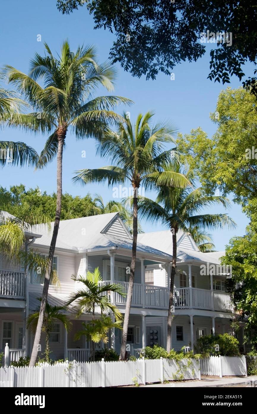 Fassade von Häusern, Key West, Florida, USA Stockfoto