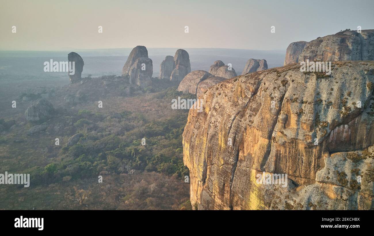 Luftaufnahme von Pedras Negras in Angola Stockfoto