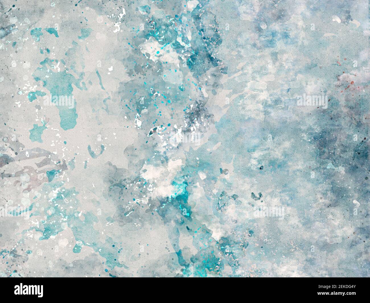 Blauer Aquarellhintergrund für Texturen und Hintergründe. Farbflecken. Pinselstriche von Farbe. Stockfoto