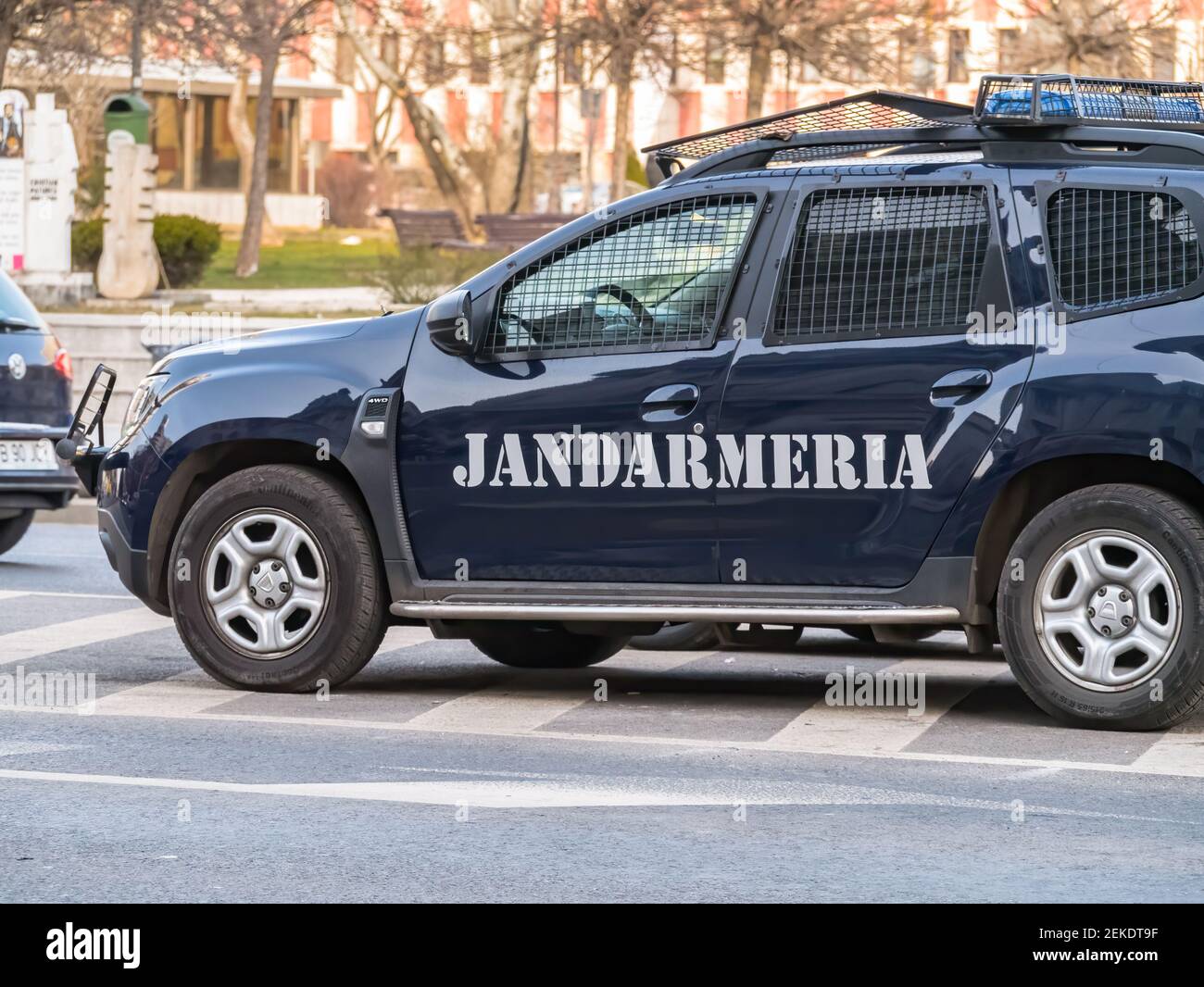 Bukarest, Rumänien 02,12.2021 Gendarmerie oder rumänische