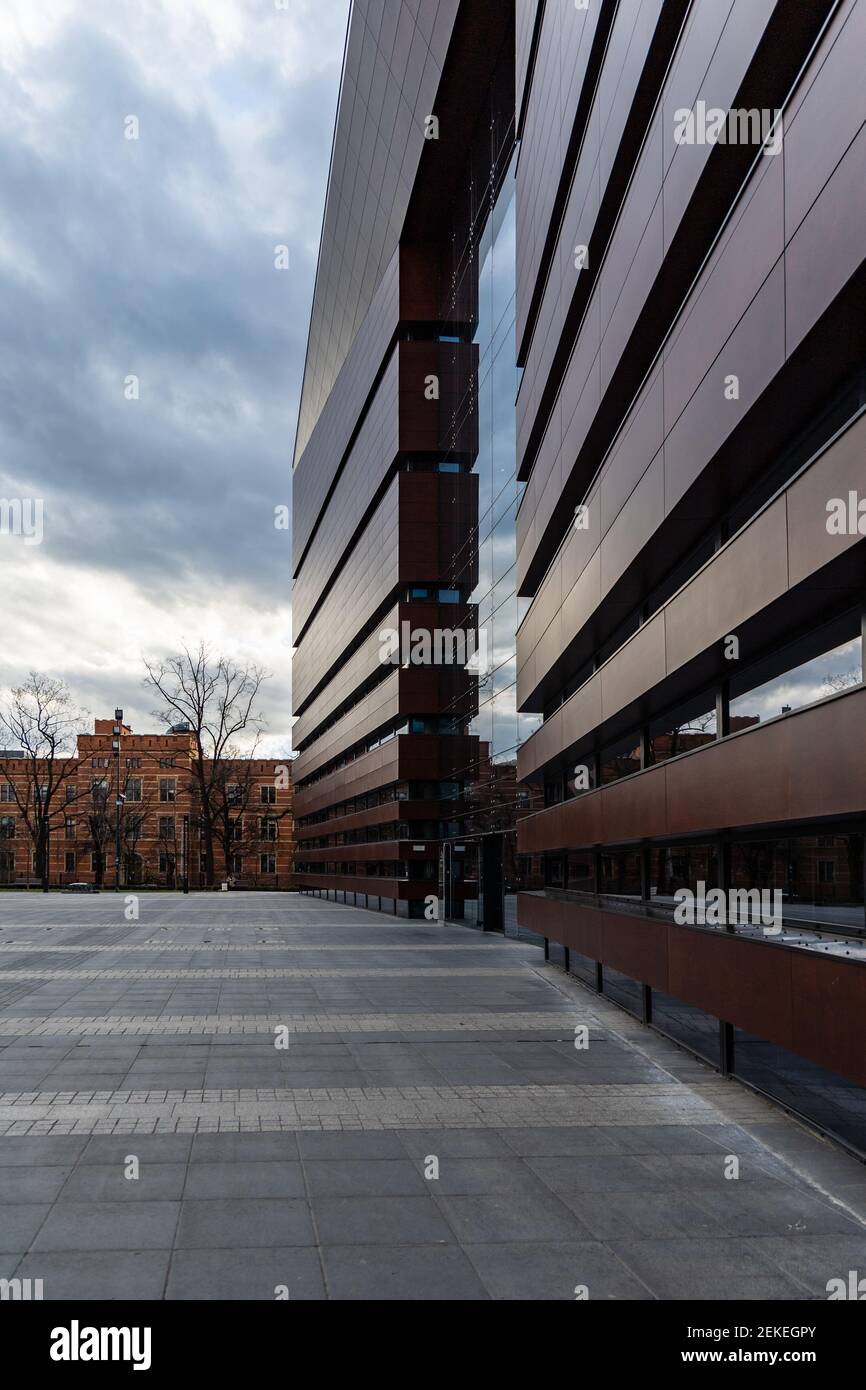 Breslau, Polen - März 1 2020 Fassade des Nationalen Forums für Musik Stockfoto