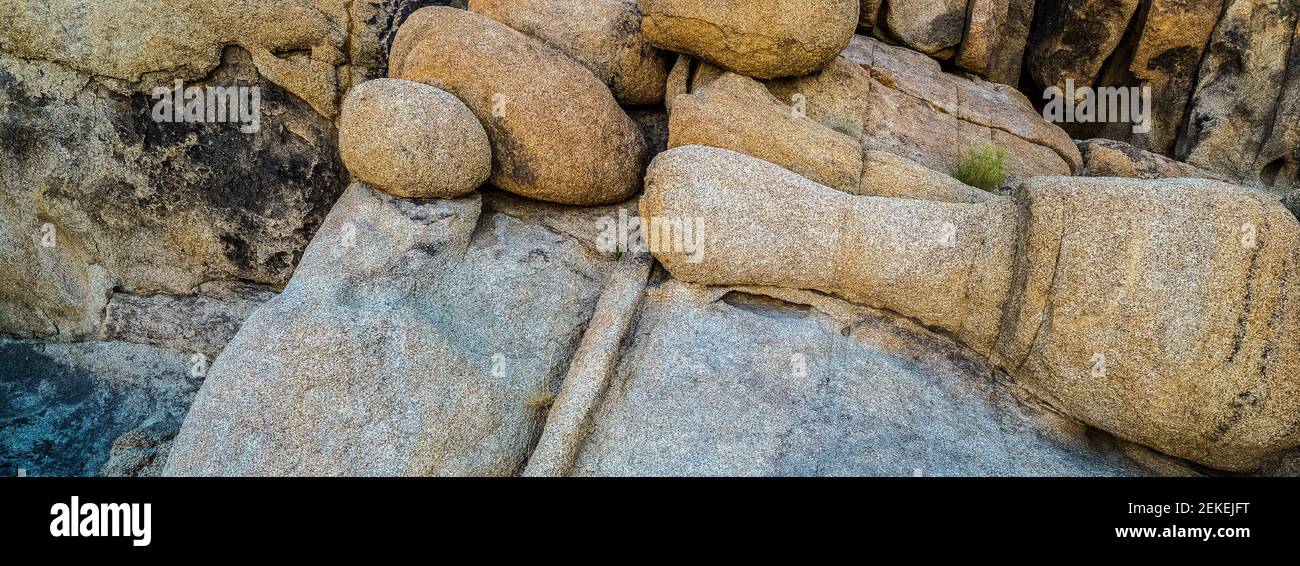 Erodierte Felsformation, Alabama Hills, Inyo County, Kalifornien, USA Stockfoto