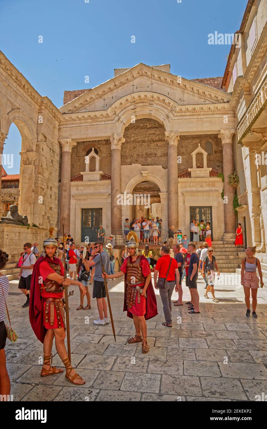 Palast der Roman Emperor Diocletian Split in der Dalamatian Region Kroatiens. Stockfoto