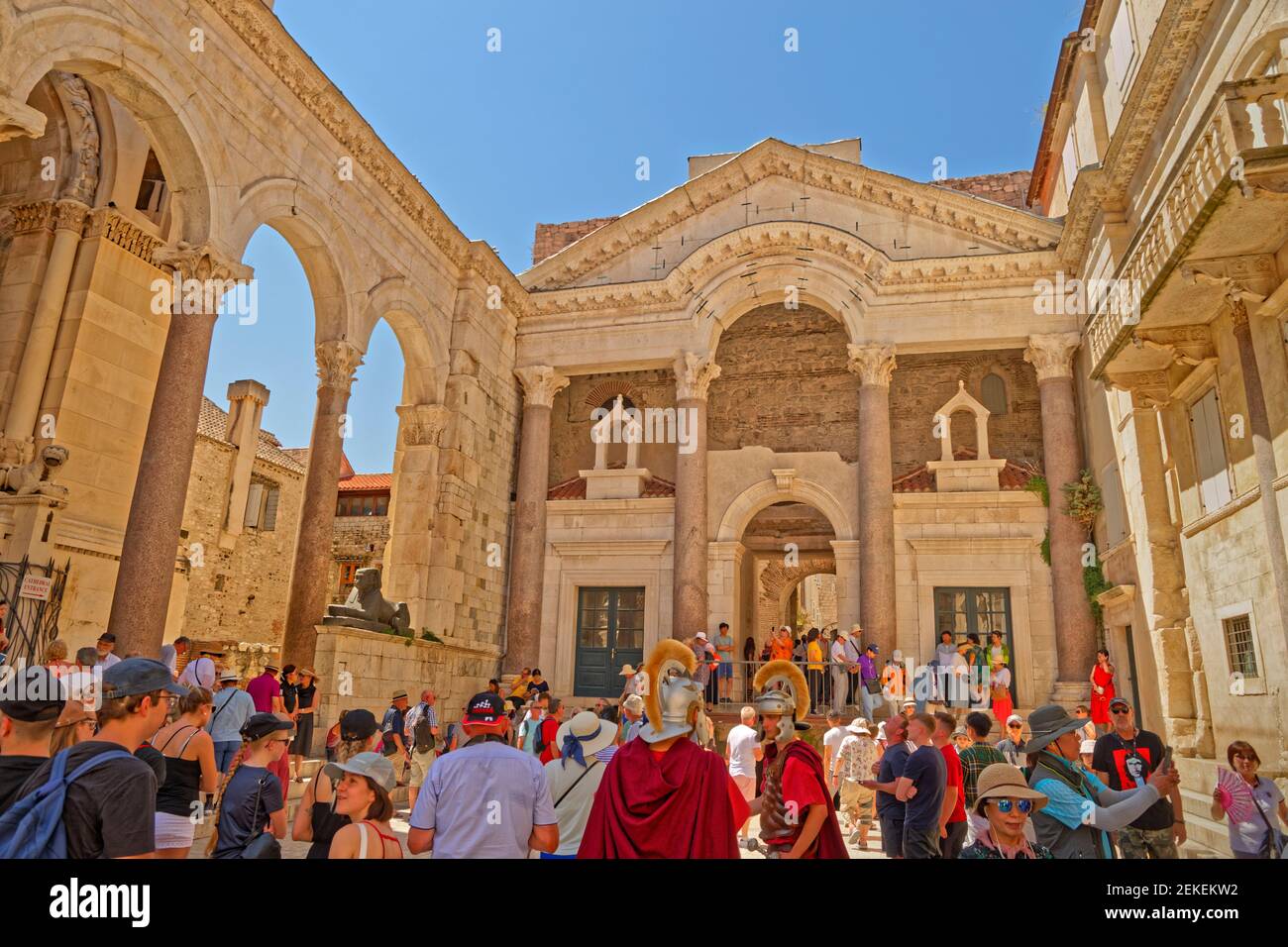 Palast der Roman Emperor Diocletian Split in der Dalamatian Region Kroatiens. Stockfoto