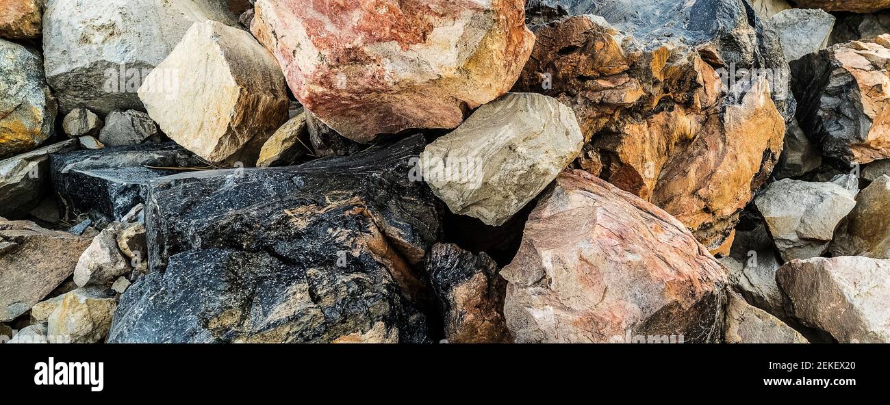 Nahaufnahme von Obsidian Rock Stockfoto