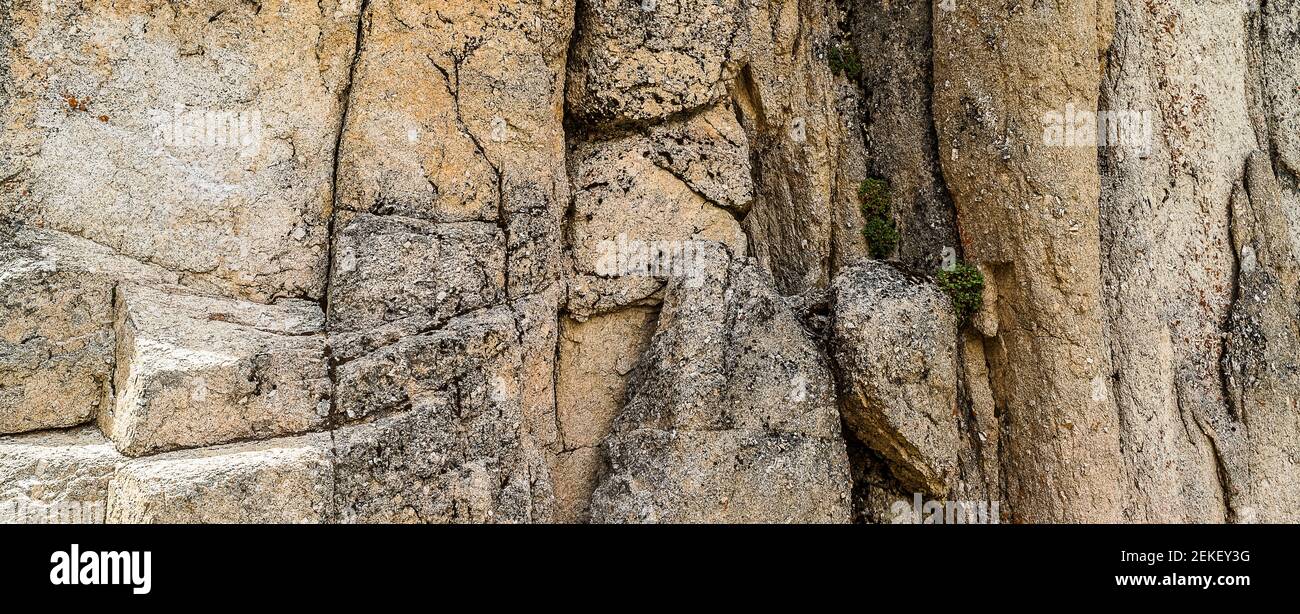 Erodierte Felsformation, Sonora Pass, Mono County, Kalifornien, USA Stockfoto