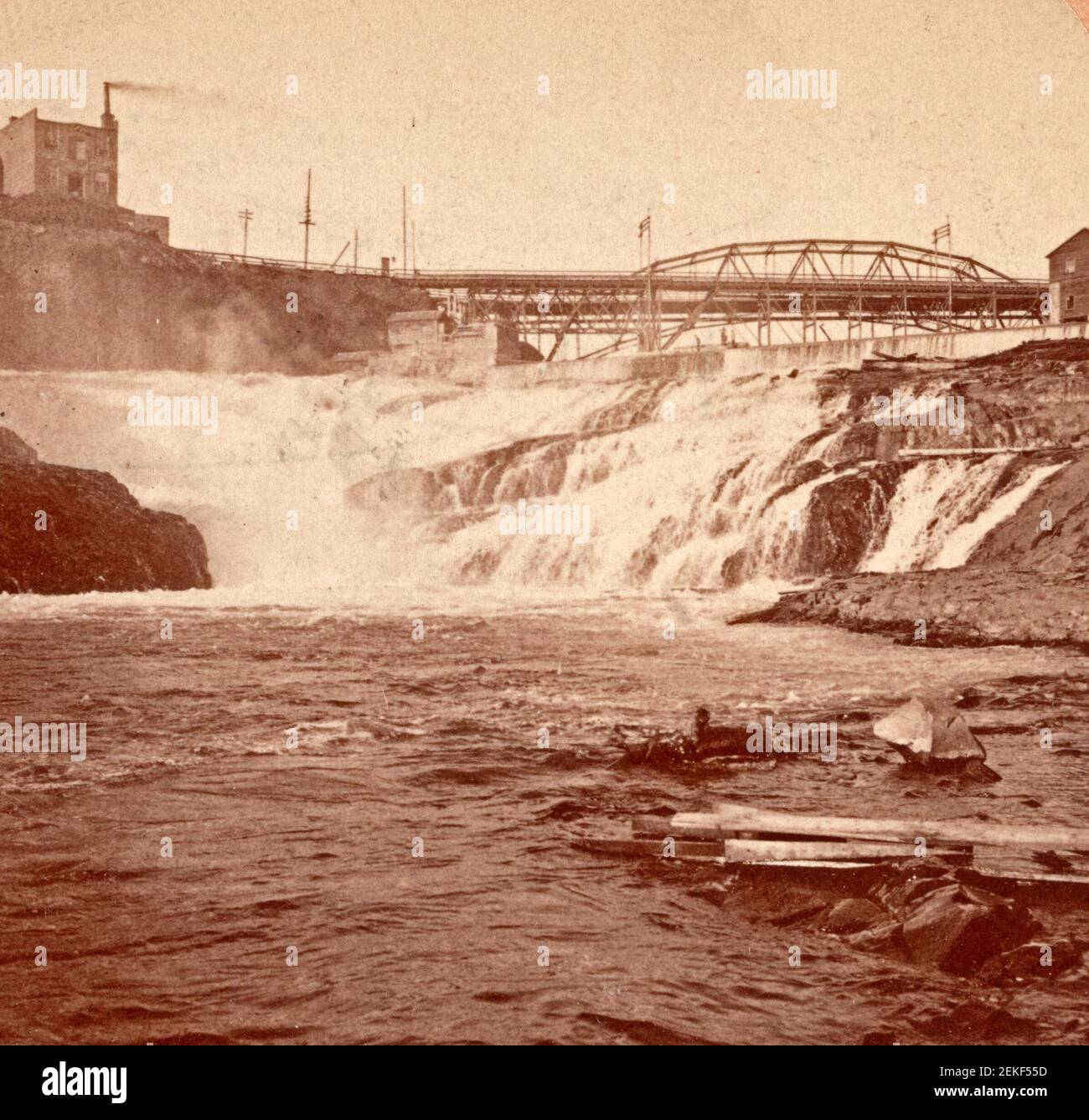 Wasserfälle des Spokane River, Spokane, Washington, 1901 Stockfoto