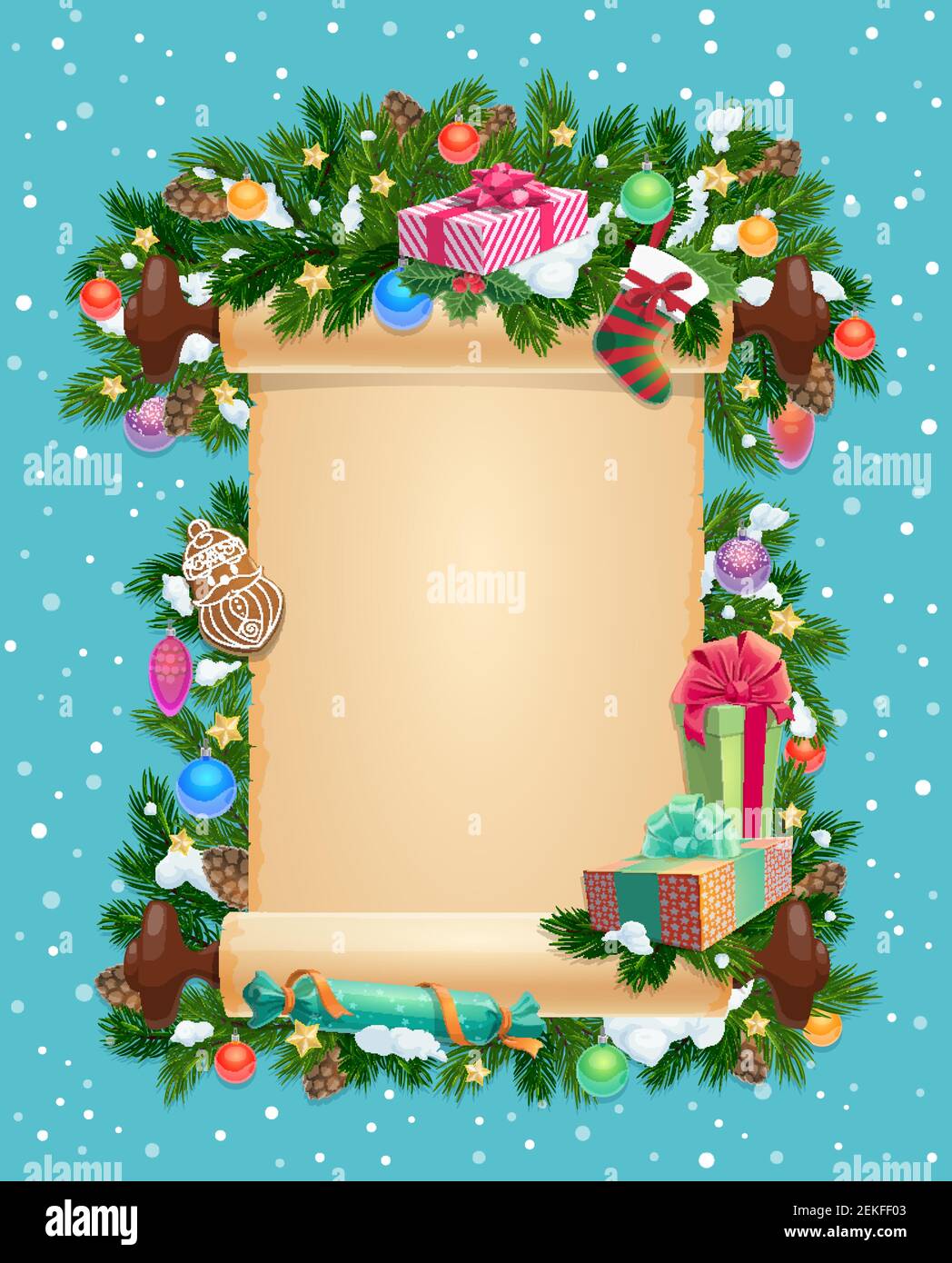 Frohe Weihnachten Karte Vorlage, blank Ingot und Winterurlaub. Vector