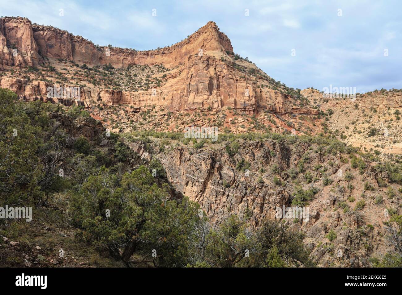 Devil's Canyon Tageswanderung - Springen Sie von der Prekambrian in die Trias und erreichen Sie die Jurassic. Stockfoto