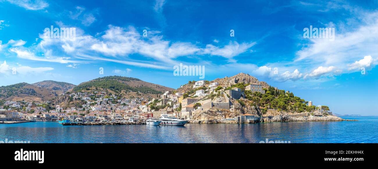 Hydra Insel in einem Sommertag in Griechenland Stockfoto