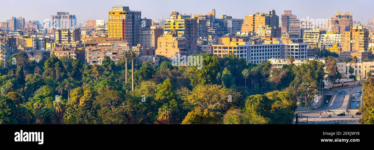 Kairo Stadtbild bei Sonnenaufgang, Kairo, Ägypten Stockfoto