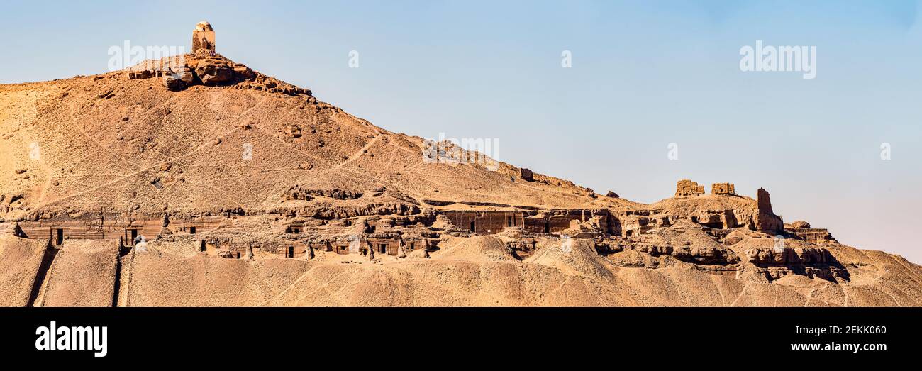 Grabstätten der Adligen, Assuan, Ägypten Stockfoto
