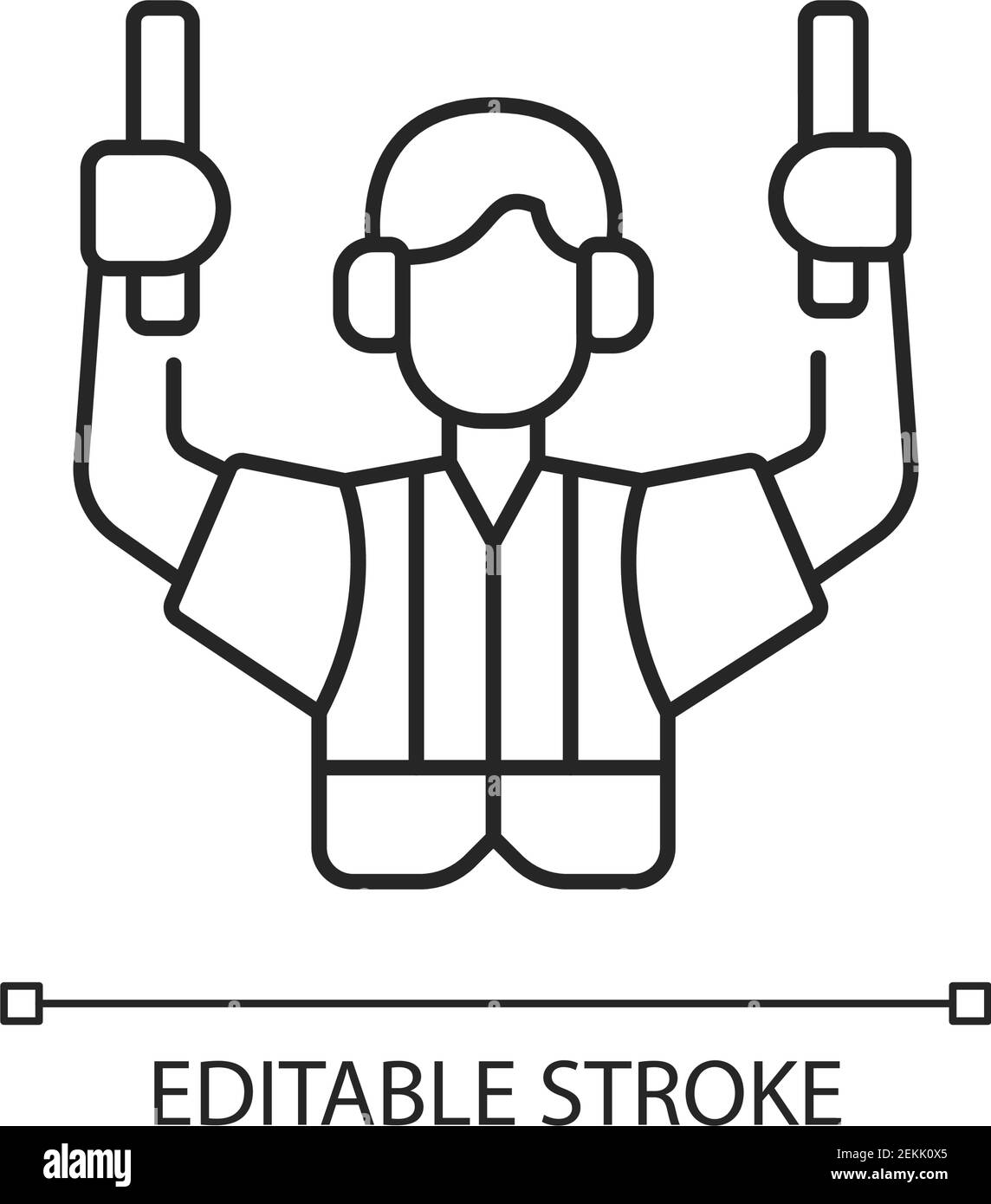 Bodenbearbeitung Kreide lineares Symbol Stock Vektor