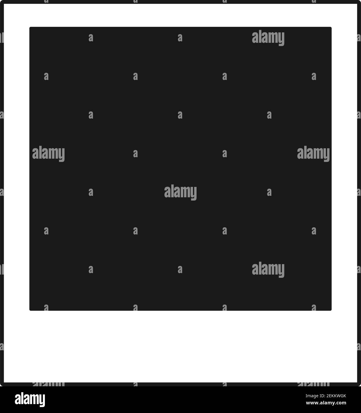 Leerer Vintage Instant Film Rahmen für Fotorahmen Element in vektorsymbol Stock Vektor