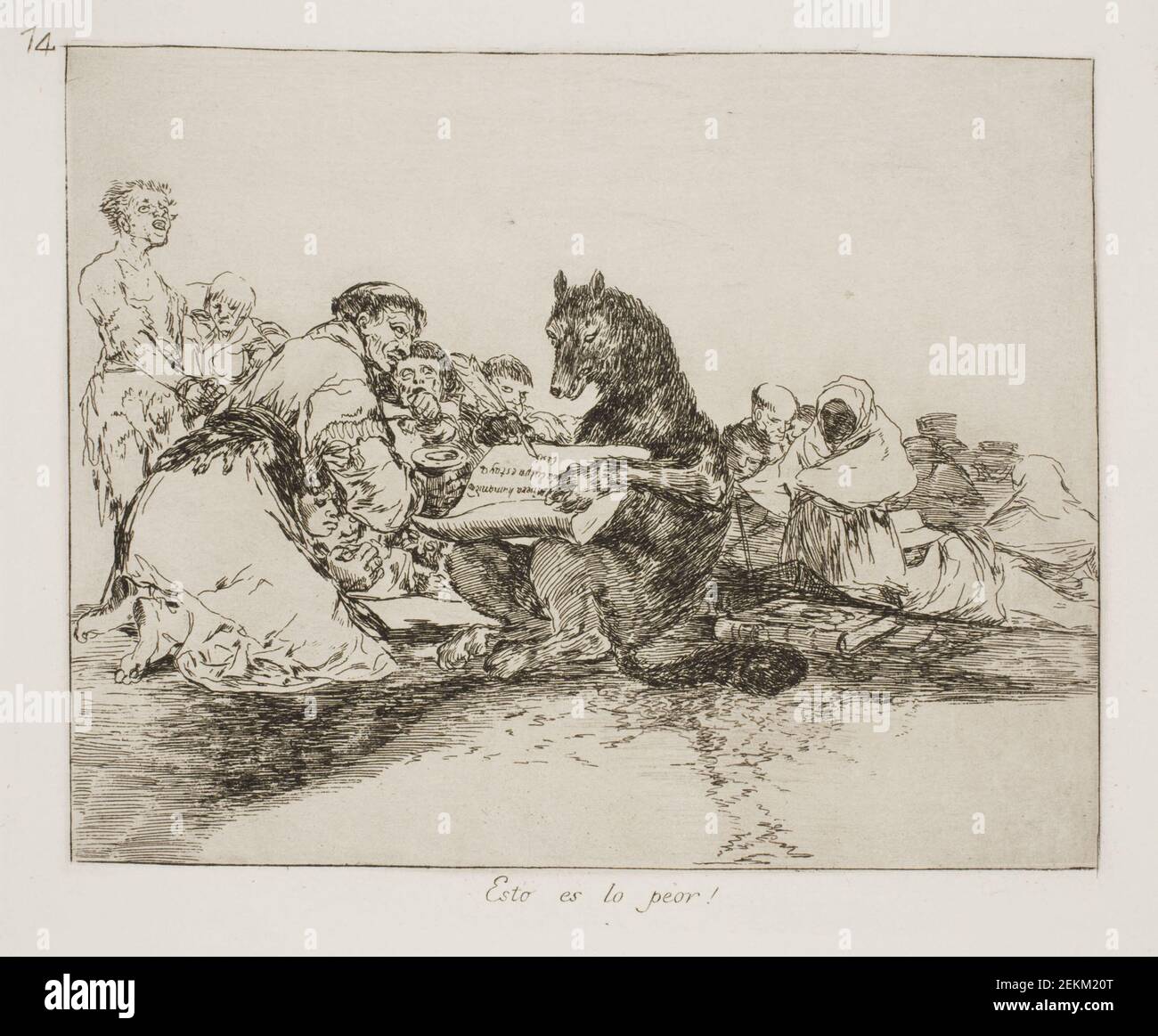 Francisco de Goya (1746-1828), es ist Hund Vaerre (74), 1810-1820 Stockfoto