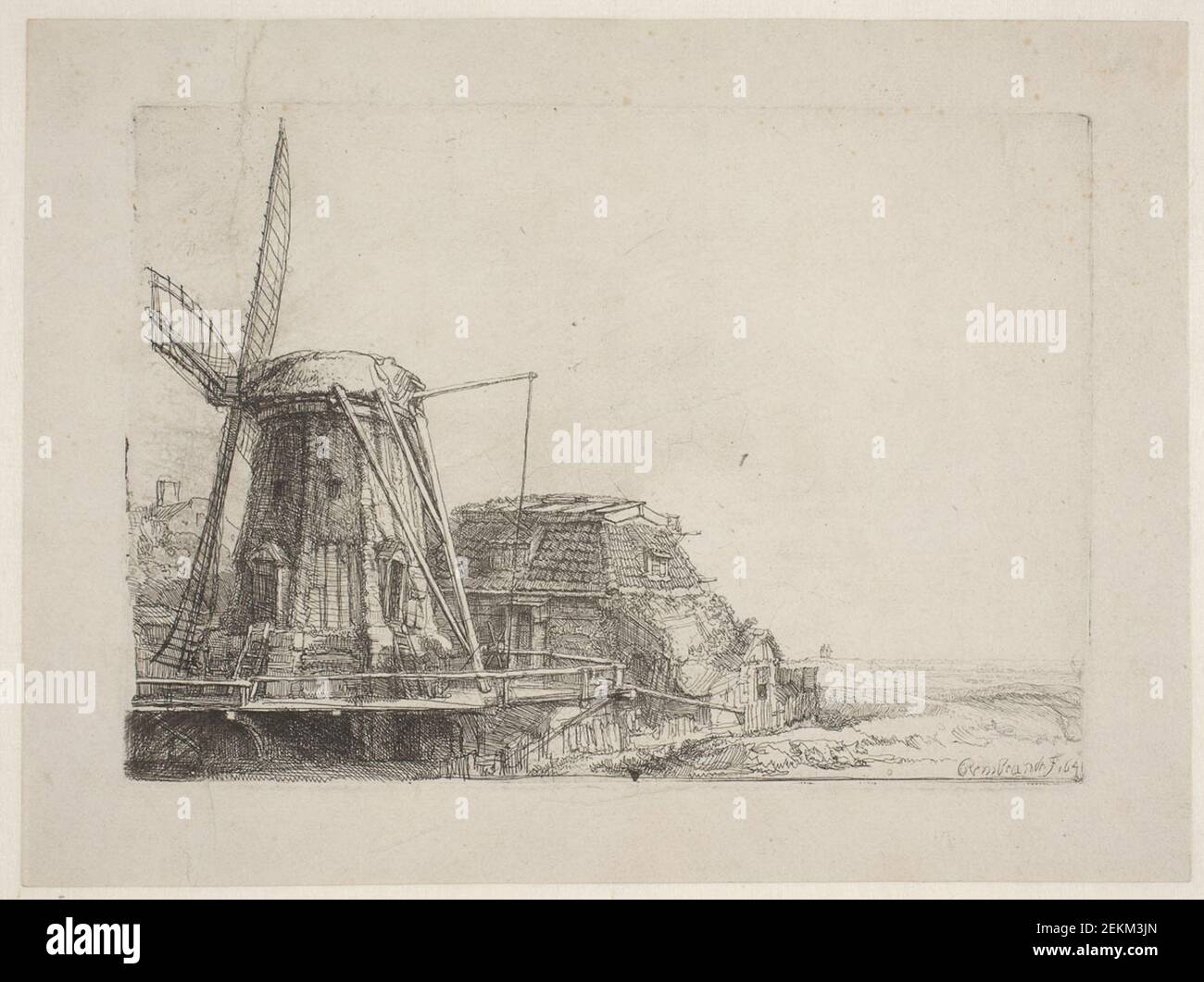Rembrandt van Rijn (1606-1669), Moolen, 1641 Stockfoto