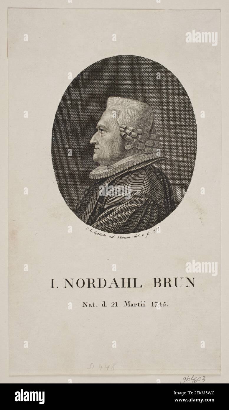 Gerhard Ludvig Lahde (1765-1833), in Nordahl Brown, 1805 Stockfoto