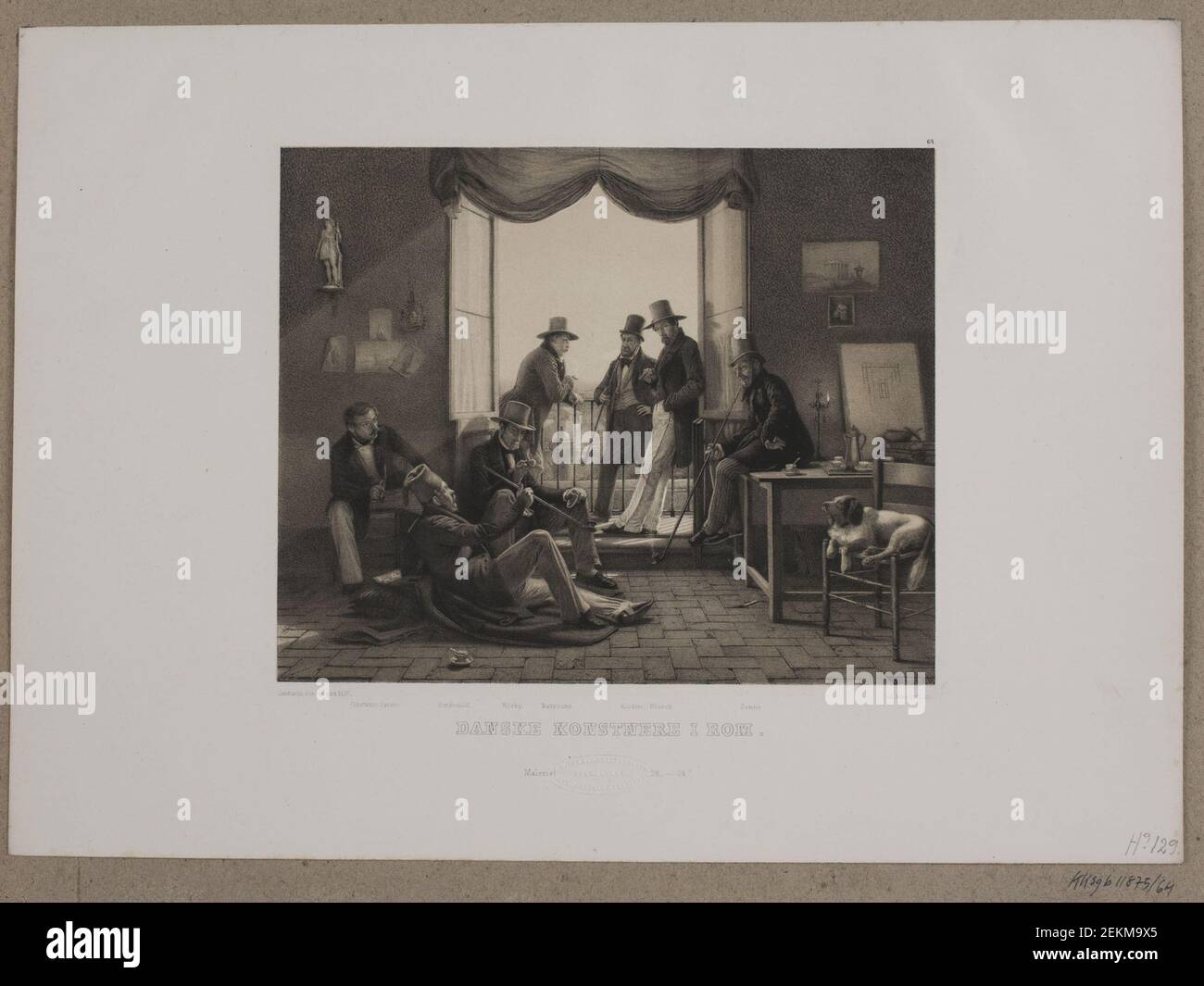 Adolph Kittendorff (1820-1902); Constantin Hansen (1804-1880), dänische Künstler in Rom, 1880er? Stockfoto