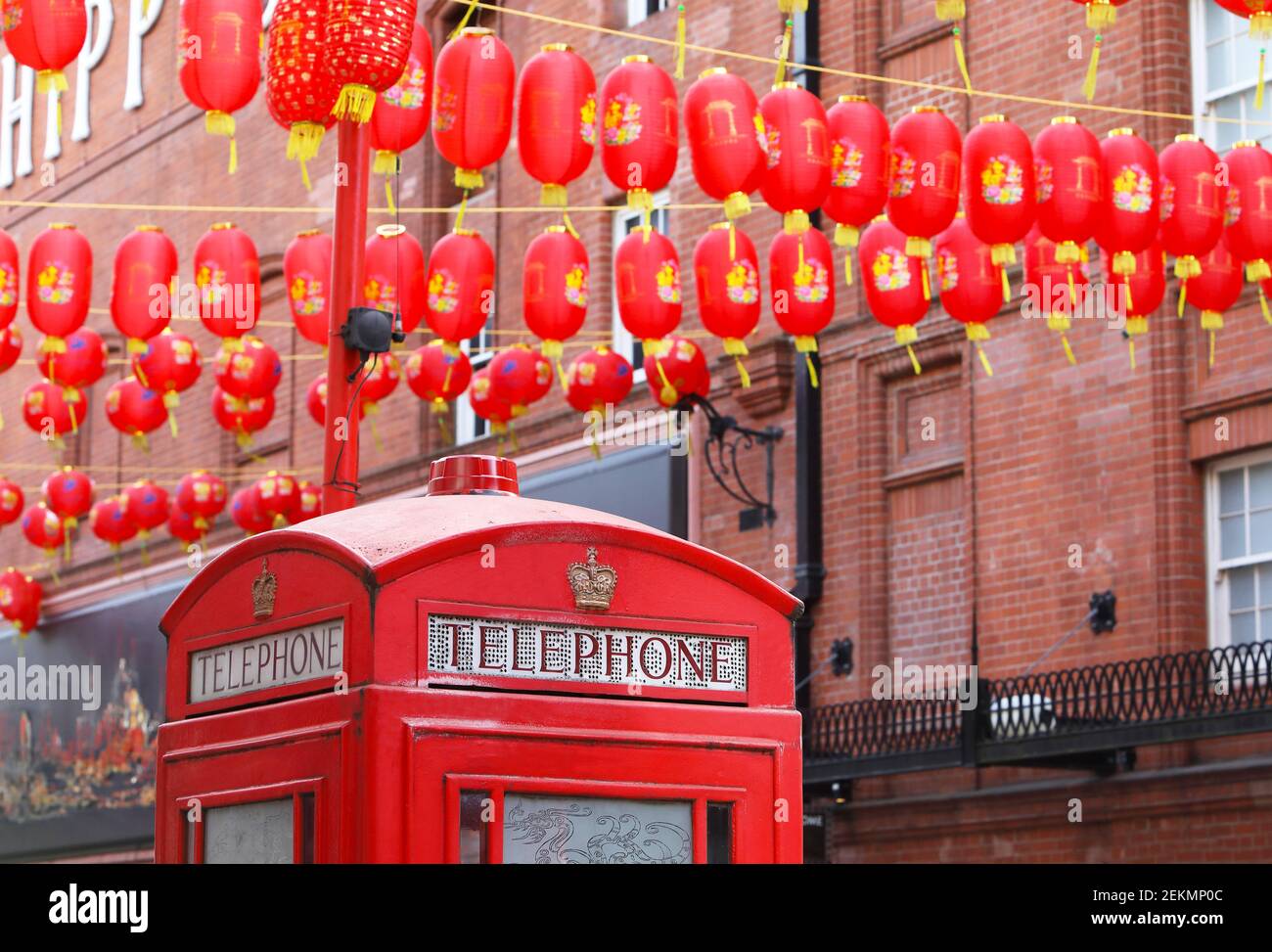 Chinesisches Neujahr in China Town, London, Großbritannien Stockfoto