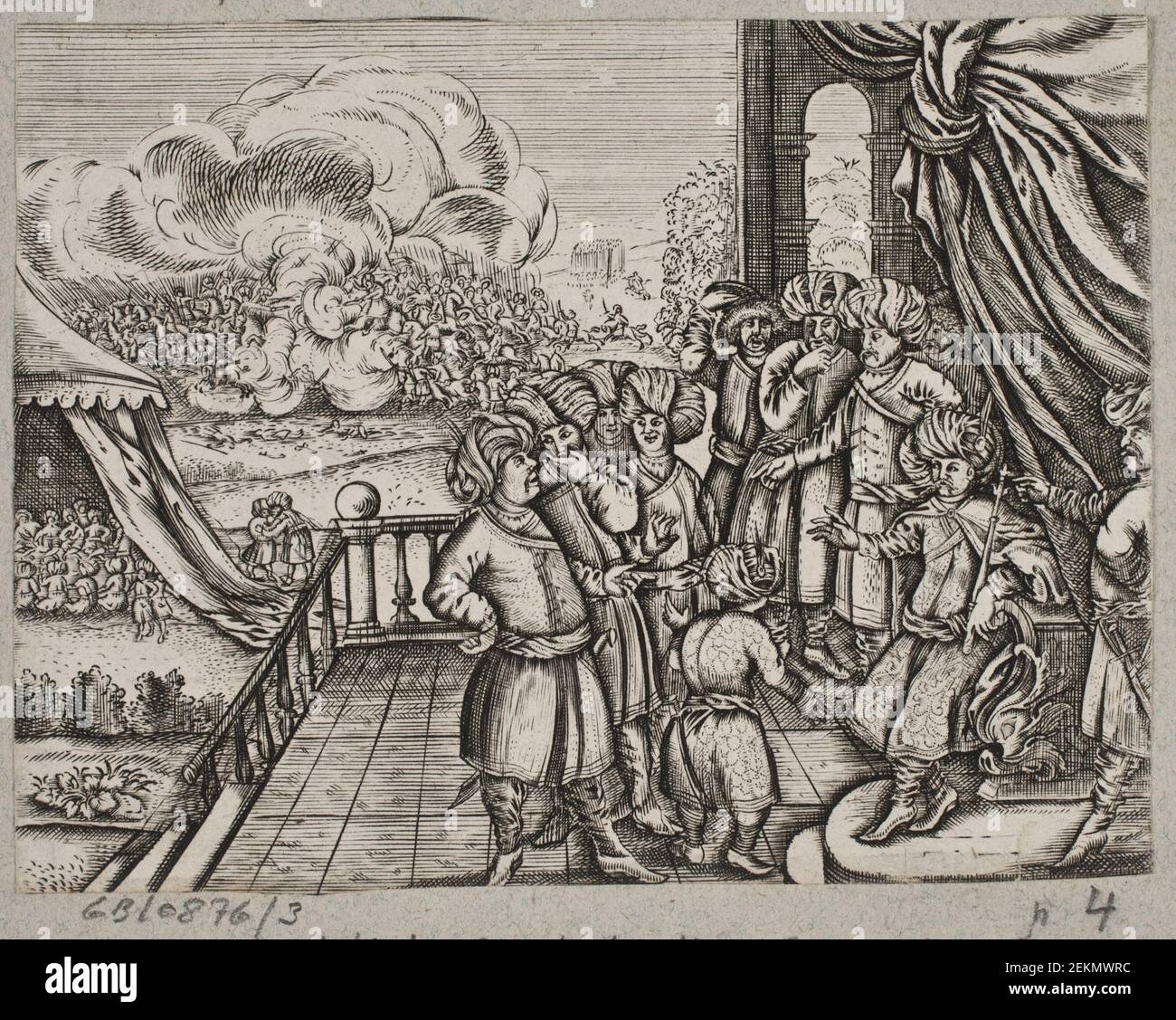 J. Muller (1700-1700), Illustration Til Adam Olearius, 'Persisches Rosenthal eines bedeutungsvollen Dichters Schich Saadi [...]', Schleswig 1660, 1660 Stockfoto