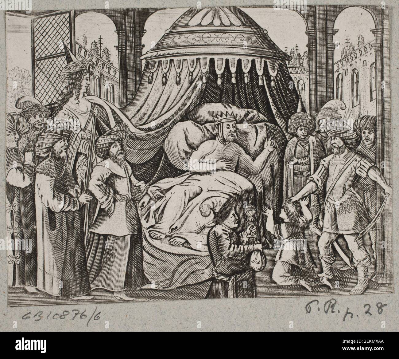 J. Muller (1700-1700), Illustration Til Adam Olearius, 'Persisches Rosenthal eines bedeutungsvollen Dichters Schich Saadi [...]', Schleswig 1660, 1660 Stockfoto