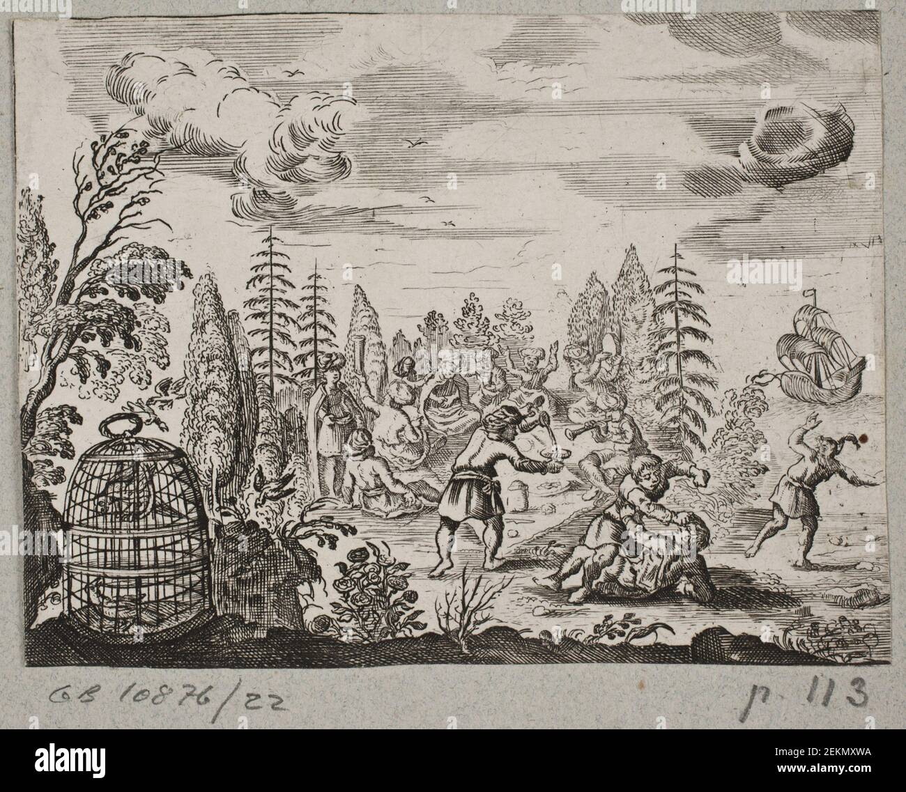 J. Muller (1700-1700), Illustration Til Adam Olearius, 'Persisches Rosenthal eines bedeutungsvollen Dichters Schich Saadi [...]', Schleswig 1660, 1660 Stockfoto