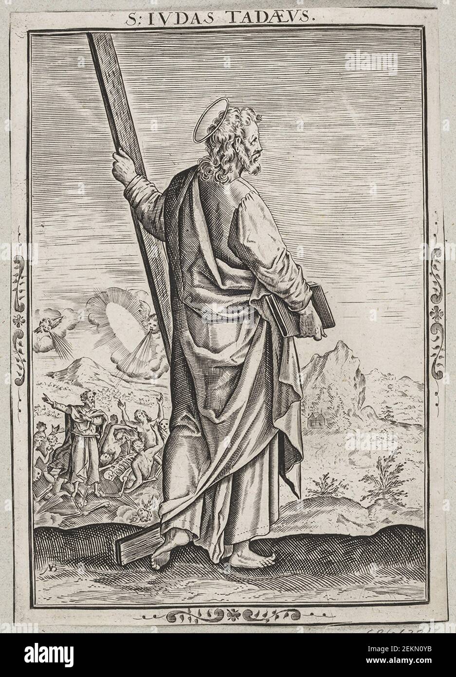 Nicolaes De Bruyn (1571-1656), Sankt Judas Taddaeus, um 1600 Stockfoto
